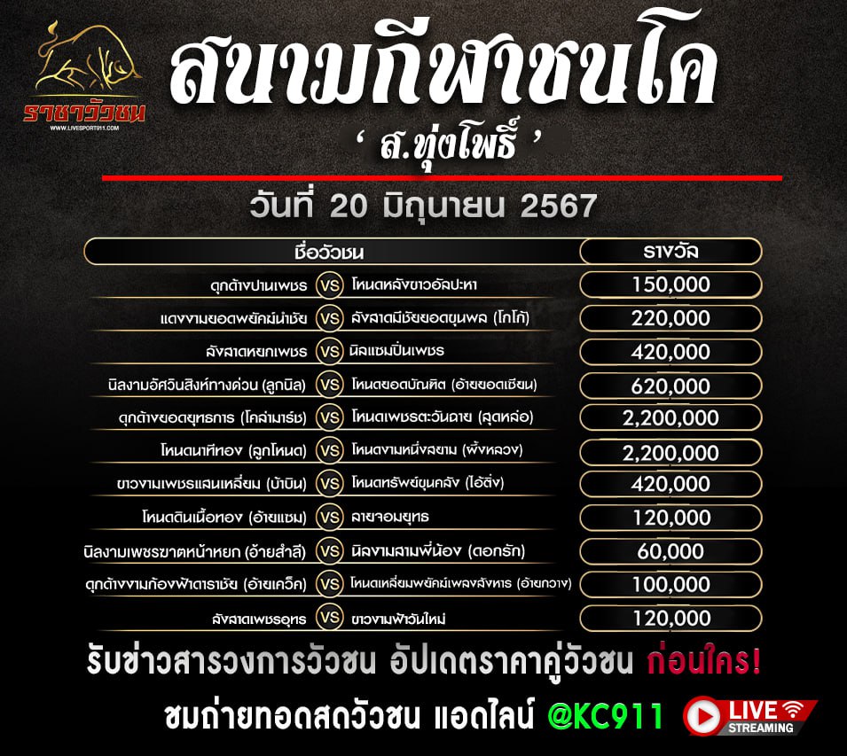 โปรแกรมวัวชน19-6-67